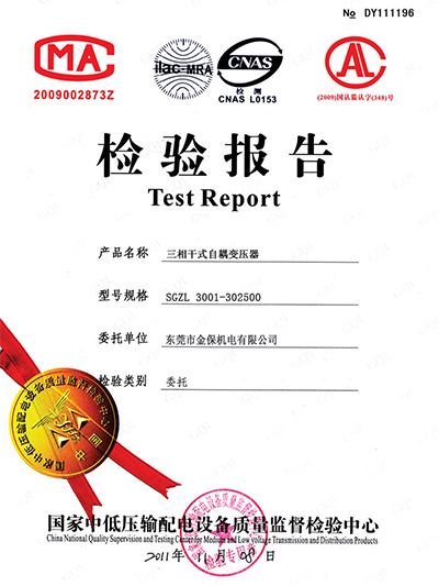 SGZL检验报告
